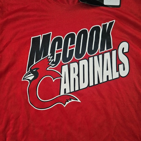 McCook Cardinals Youth Long Sleeve Athletic T-Shirt‎ Size M Red - Picture 2 of 4